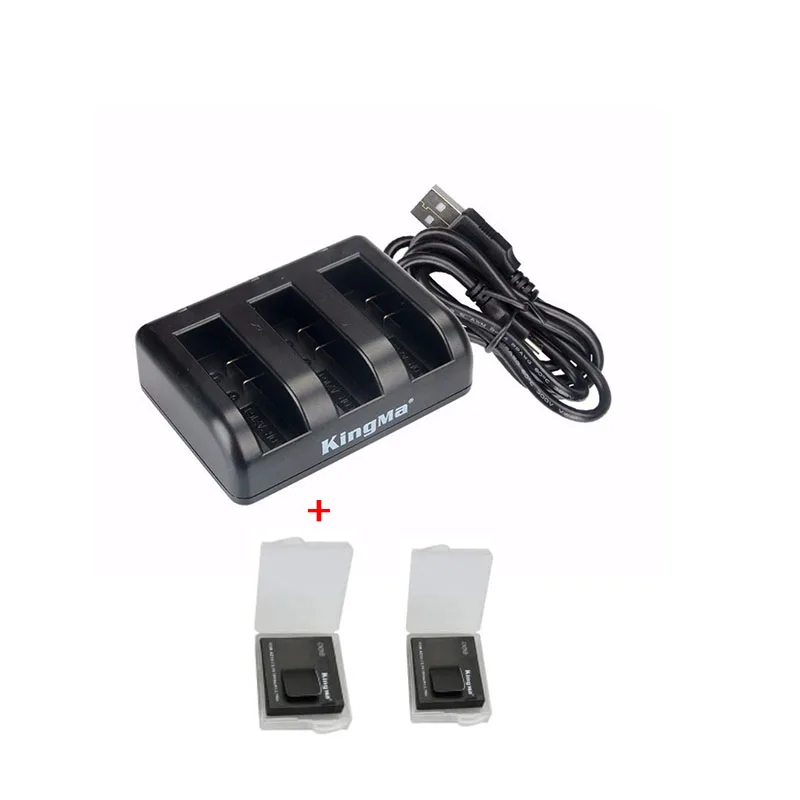 Set 2 Для Xiaomi Yi 4K 4k+ Xiaoyi 4K Lite Аккумулятор 1000Mah аккумулятор с зарядным устройством для Xiaoyi Yi 4K 2 комплект аксессуаров для экшн-камеры - Цвет: Set 2