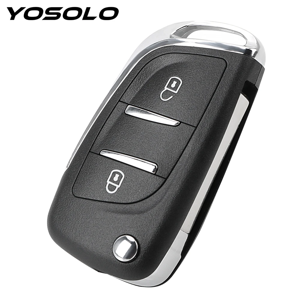 YOSOLO 2 кнопочный автомобильный брелок для стайлинга Чехол автомобильного ключа