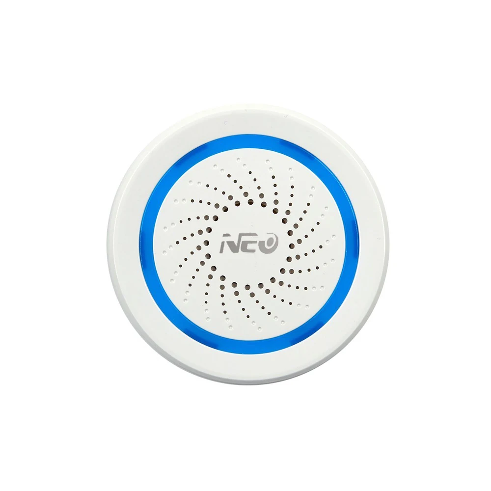 NEO Z-wave Plus беспроводная домашняя Автоматизация с питанием от батареи также может заряжаться с помощью датчика сирены USB