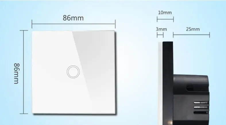 Выключатели с дистанционным управлением 1 клавиша канал панель из белого