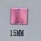 square 15mm 30 шт. фиолетовое зеркало пришивает стразы, Flatback фиолетовый акриловый пришить Камень для Одежда Decortaion - Цвет: square 15mm
