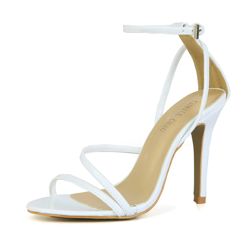 

Sexy Patent Bridals Party Open Toe Stiletto Ankle Strap Women Sandals Chaussure Sandales Femmes Mode Fete Soiree Mariage 5186-9P