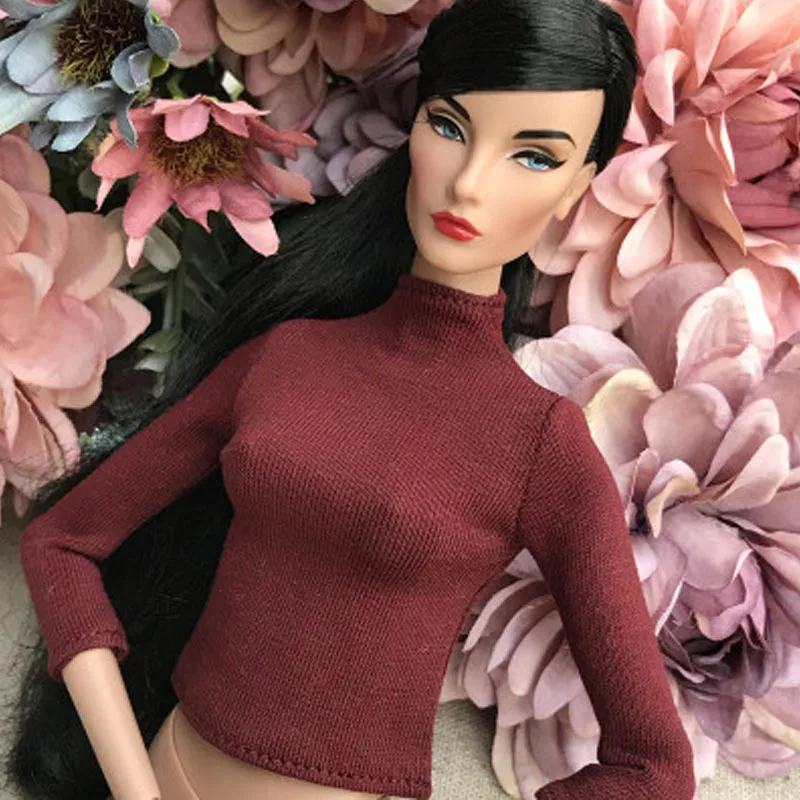 Футболка с длинными рукавами для куклы Blythe Базовая рубашка одежда Барби блузка