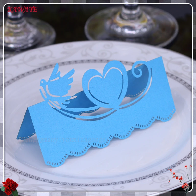 100 шт. имя карты место таблицы сердце любовь перламутровый Бумага лазерная резка