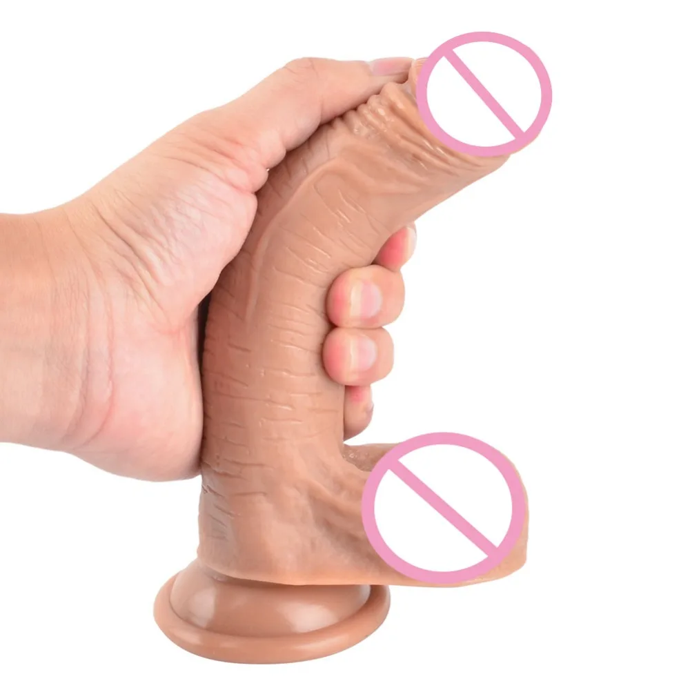 Супер реалистичный фаллоимитатор на присоске Искусственный Мягкий пенис