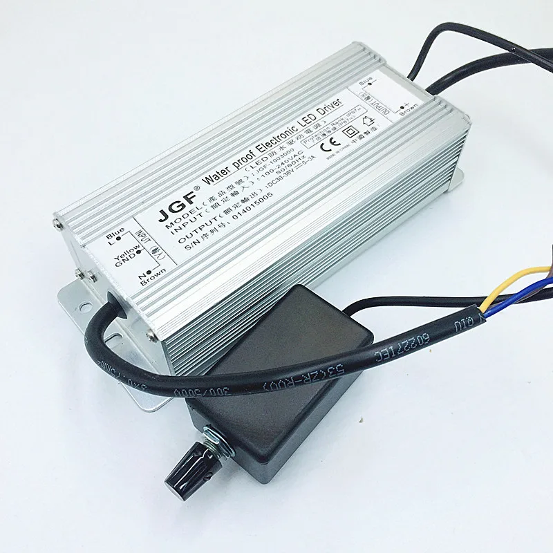 Электронный светодиодный трансформатор водонепроницаемый IP67 100 Вт с