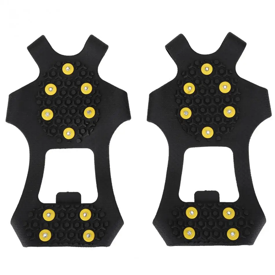 

Outdoor Sports 10 Stud Universal Ice Snow Shoe Spikes Winter fishing Climbing Safety Non-Slip Crampons