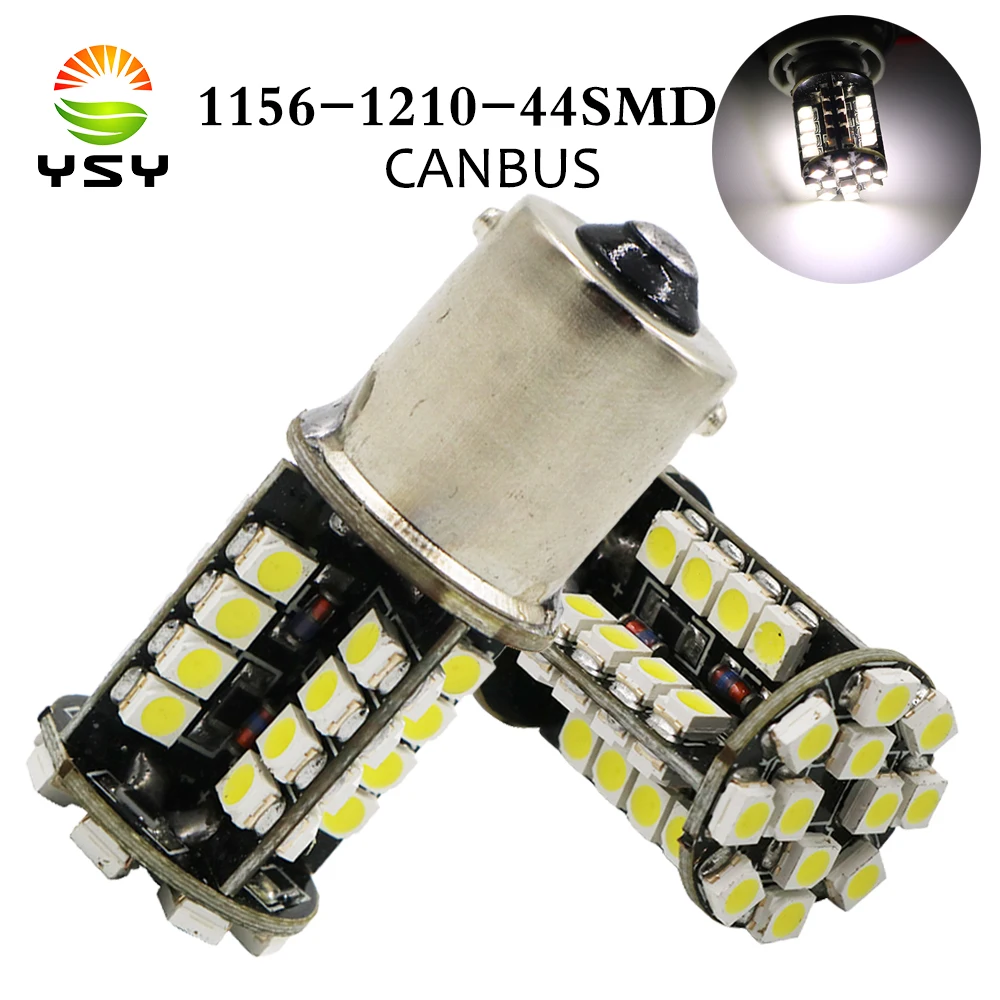 YSY 30x Canbus 1156 BA15S p21w 1157 BAY15D 1210 3528 44 SMD светодиодные лампы для автомобиля с обратным