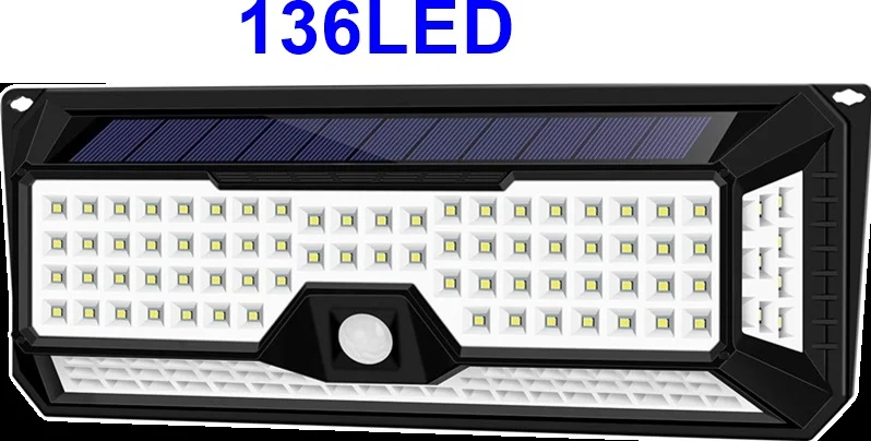 solar light TONGDAYTECH 136 светодиодный датчик движения PIR на солнечной батарее водонепроницаемый светильник IP65 уличный Солнечный садовый светильник s лампе аварийный солнечный светильник - Испускаемый цвет: solar light