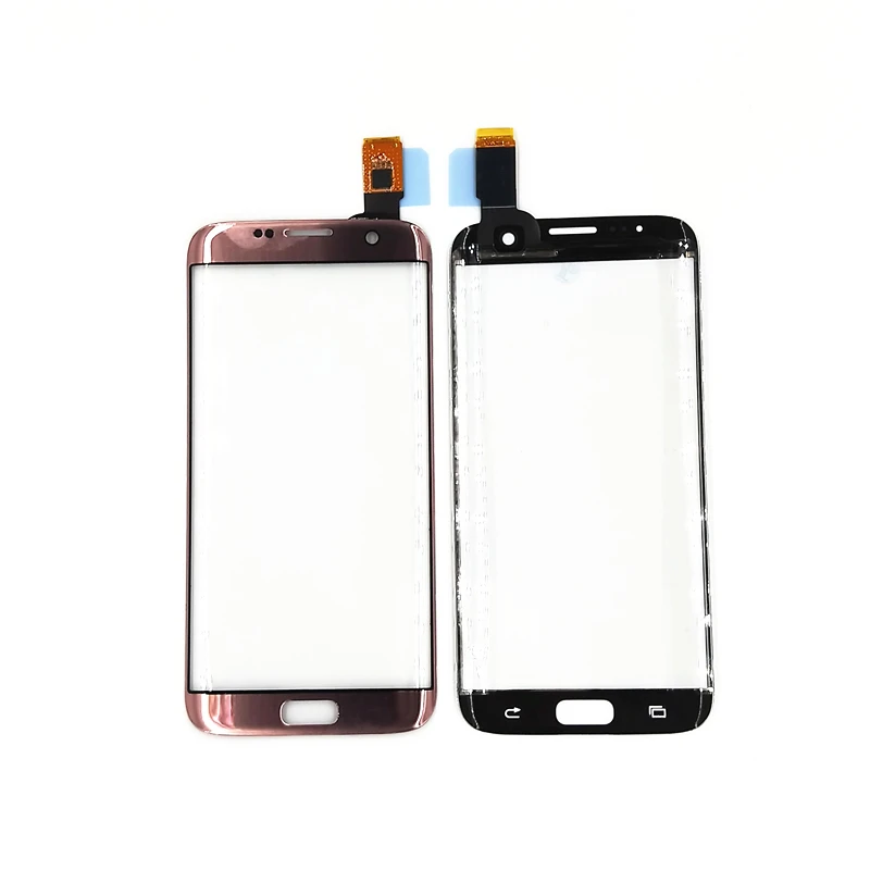 Для Samsung Galaxy S7 Edge G935 G935F сенсорный экран дигитайзер Переднее стекло сенсор Розовый
