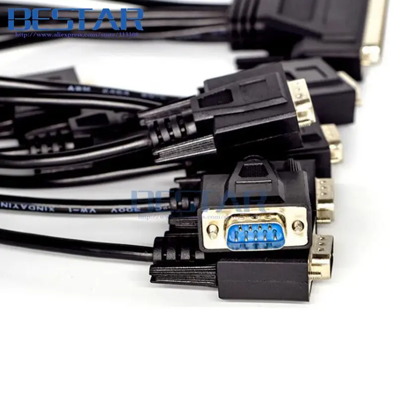 DB62 DB 62 Pin Male к 8 * DB9 9PIN X male адаптер соединитель последовательный порт Шнур кабель 40