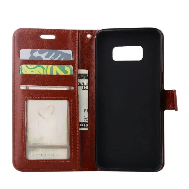 10 шт./лот кожаный чехол Crazy Horse для Samsung Xcover 4 S8 Plus S7 Edge S6 S4 S5 mini A9|case for samsung|case acase plus |