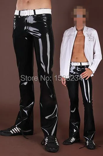 Латексные джинсы армейские резиновые латексные брюки мужские сексуальные Wihtout