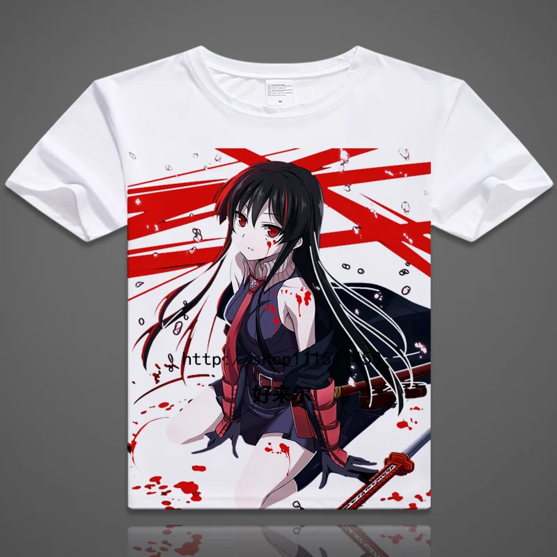 Футболка аниме Akame ga KILL косплей футболка с коротким рукавом Tatsumi дышащие топы