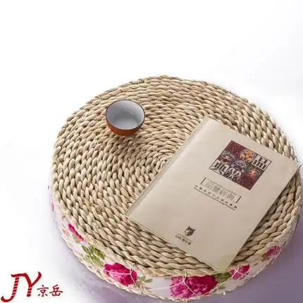 저렴한 수제 옥수수 껍질 매트 일본식 시트 쿠션 다다미 이불 요가 서클 명상 쿠션 무료 배송