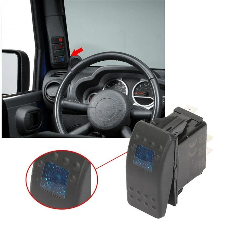 Левый столб переключатель Pod Панель + 4 Кулисные Переключатели для Jeep Wrangler 2011 2012 2013
