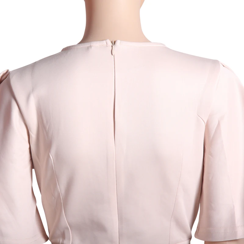 Women 2018 Summer Slim Black Dress Knee Length Work Bodycon Dresses Batwing Sleeve Robe O Neck Vintage Sheath Party Pencil | Женская