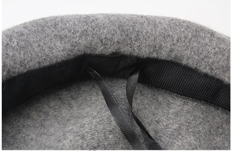 Женские зимние шапки-береты из 100% шерсти кепка ручной работы на ремешке с бантом