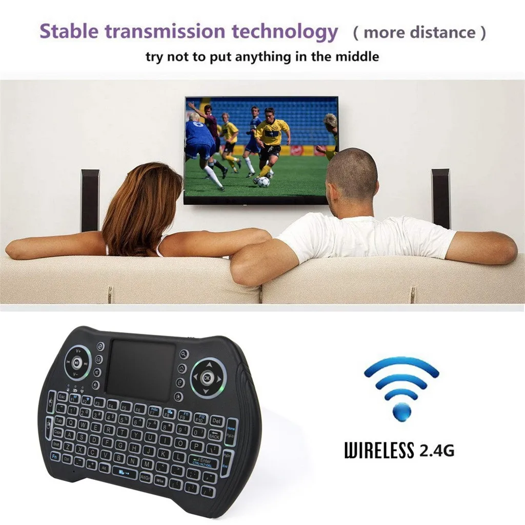 2 4G Fly Air Mouse MT10 беспроводная клавиатура с подсветкой русская английская испанская