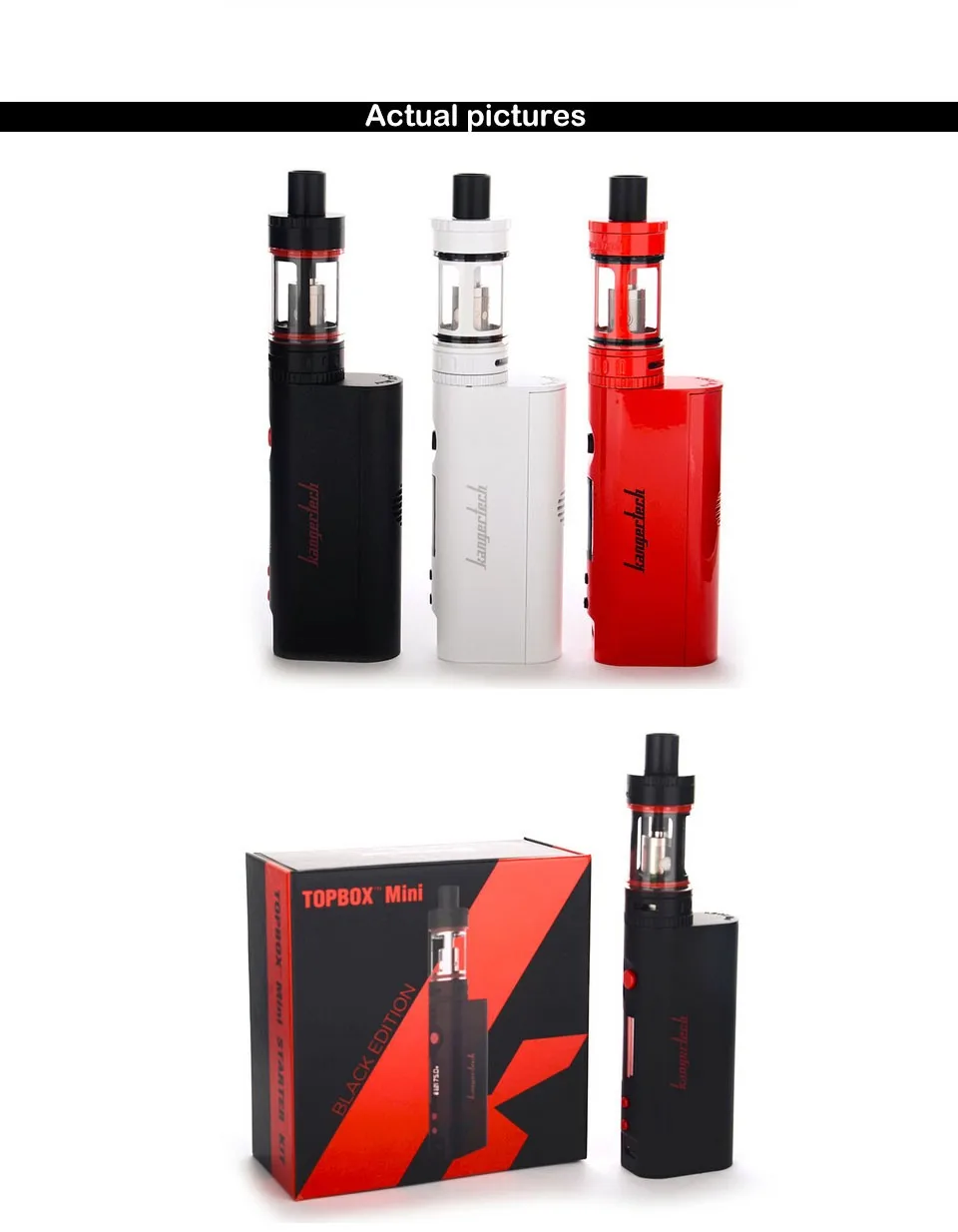 Оригинальный kangertech topbox мини стартовый набор vape с Мини автоматический контроль