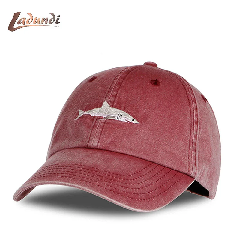 Мужская бейсбольная кепка розовая шляпа акулы с вышивкой для отца и женщин Кепка