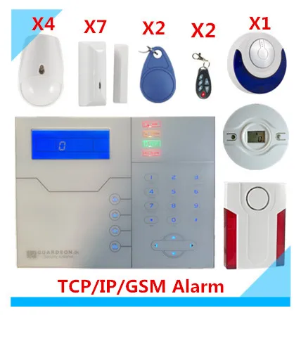 

Free Shipping 868Mhz RFID fuction wireless TCP/IP GPRS GSM Alarm system Smart Home Security Alarm System With App