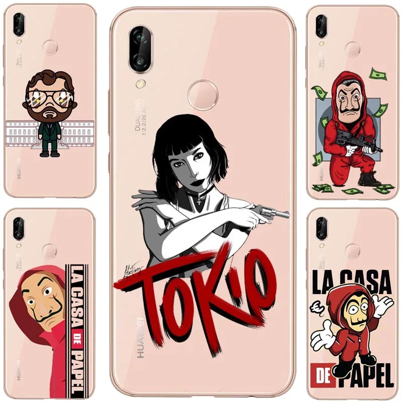 La casa de papel Tokio испанский ТВ прозрачный мягкий Силиконовый ТПУ чехол для телефона