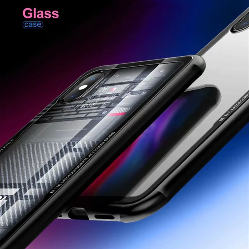 Tempered Glass Case For Xiaomi Mi8 Mi 8 Explorer Edition Back Cover Soft TPU Frame Hard Phone Cases |