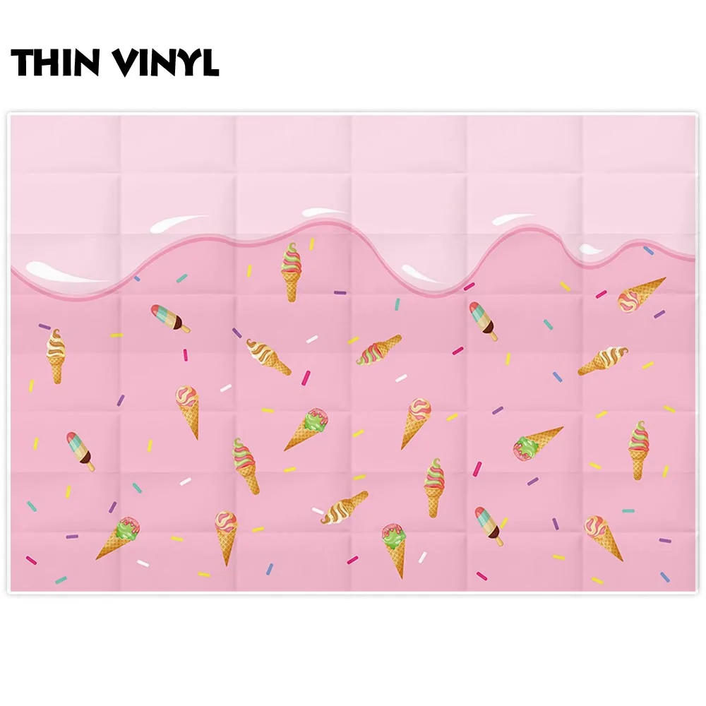 Allenjoy фон фотосессия розовое летнее мороженое вечевечерние НКА Милая Дети