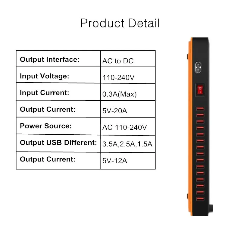 SZYSGSD Mutli USB зарядное устройство 15 портов быстрое для iPhone Samsung 3.5A зарядная док