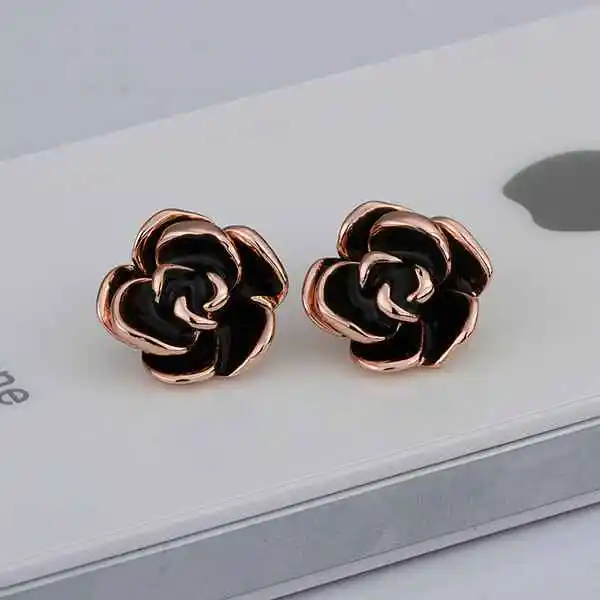 Акции KITEAL теряют деньги! Женские серьги золотого цвета с большим цветком