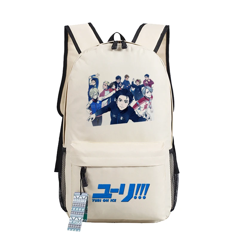 YURI on ICE Katsuki Yuri, женский рюкзак, Холщовый, школьные сумки для подростков, Harajuku, дорожный рюкзак, аниме, рюкзак для ноутбука, рюкзак для книг