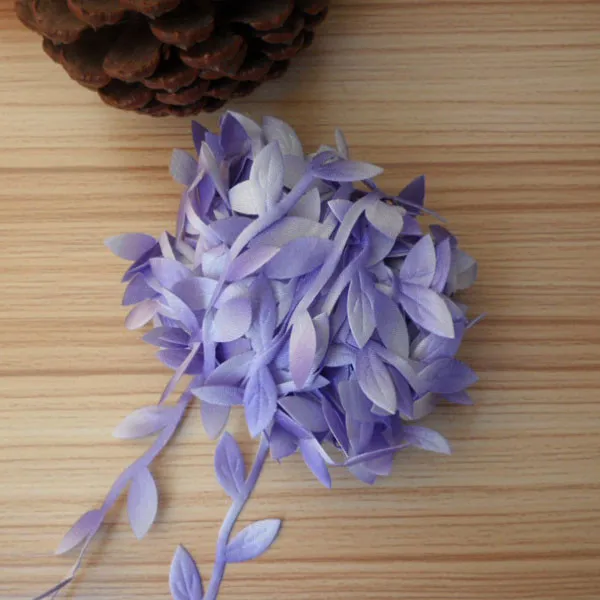 white purple 2 м искусственные зеленые цветы шелковые листья из ротанга DIY аксессуары для гирлянды для дома Свадебные украшения искусственные цветы для скрапбукинга - Цвет: white purple