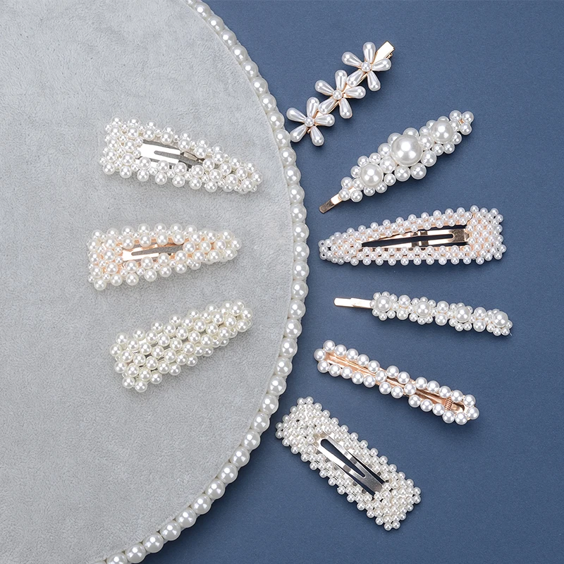 Заколка для волос с жемчугом Ms. Fashion Красивая корейская заколка из сплава BB