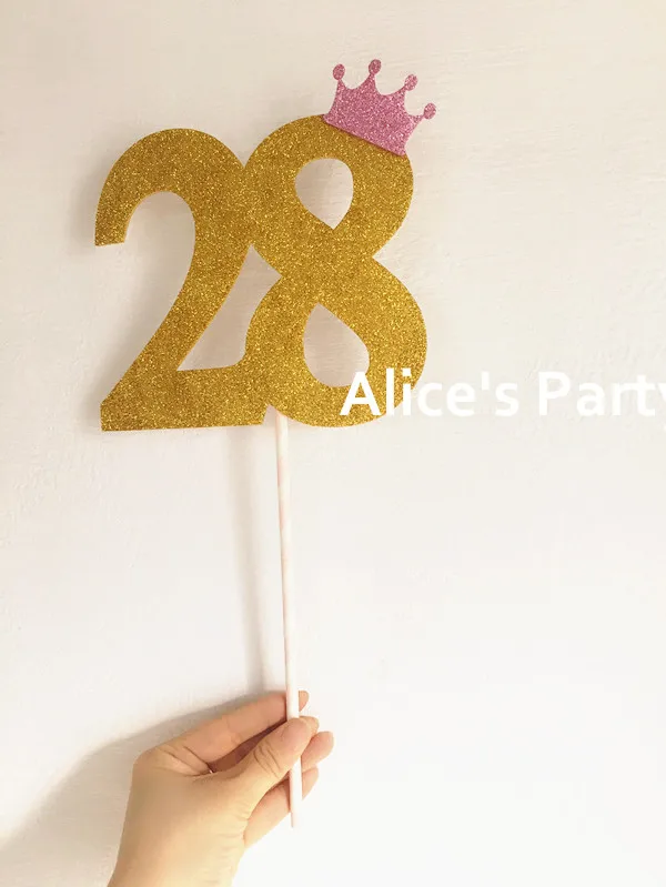 28 старых розовых золотых палочек с цифрами на заказ великолепные украшения для