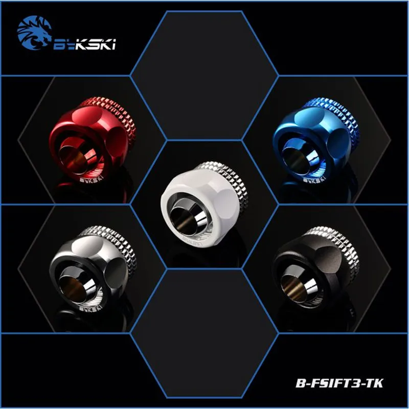 Bykski G1/4 'Ɖ/8'' толстый ручной поворотный фитинг для мягкой трубки 10*16 мм|bykski