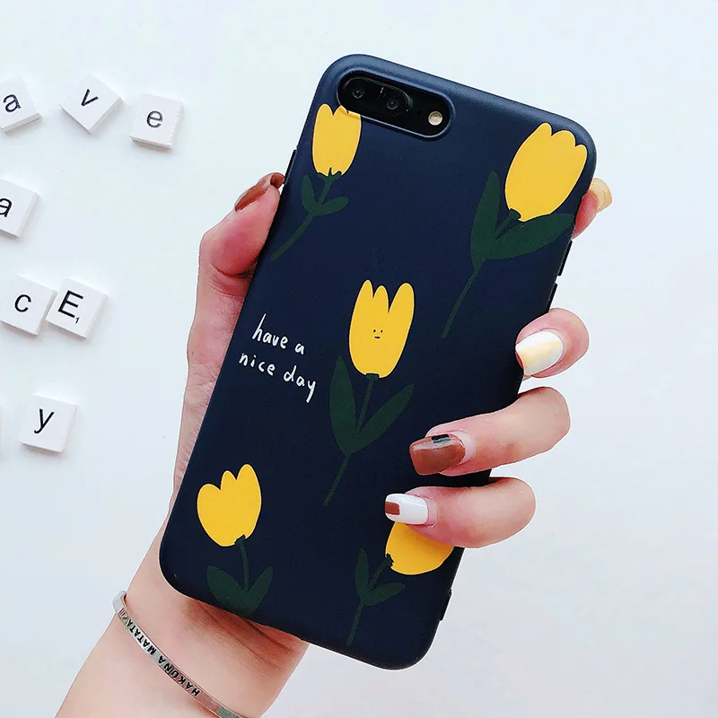 Винтажный чехол JAMULAR с цветами тюльпана для iphone XS MAX XR X 7 6 6s 8 Plus Модный мягкий
