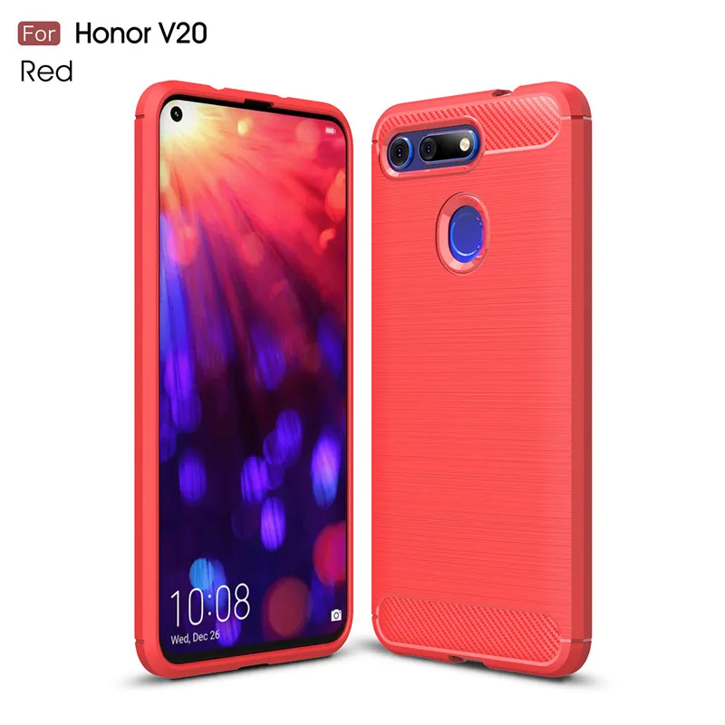 

For Case Huawei Honor View 20 Cover Shockproof Silicone Brushed Style Case For Huawei Honor View 20 Fundas Honor V20 Capa