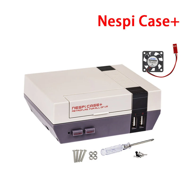 Чехол NESPi 3 B + Retroflag Box NES вентилятор sd карта 16/32 ГБ игровой контроллер радиатор для