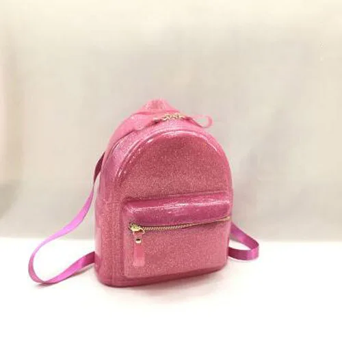 Flash Rose Summer Candy Color Silica Gel Backpacks Women Fresh Daily Student Book Bags For Teenager Rucksacks Girls Jelly Travel School Bag - Цвет: Flash Rose