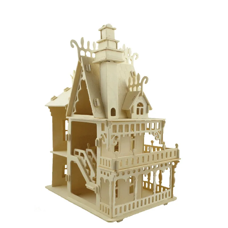 BOHS Викторианский кукольный домик игрушки фантазия вилла 3D головоломка DIY