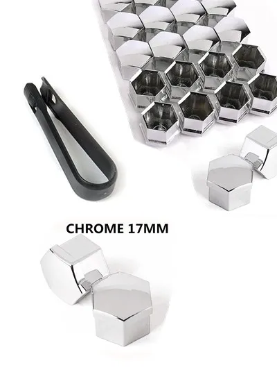 20 шт. универсальные 17 мм колёсные гаечные клюшки для колес аксессуары + черные