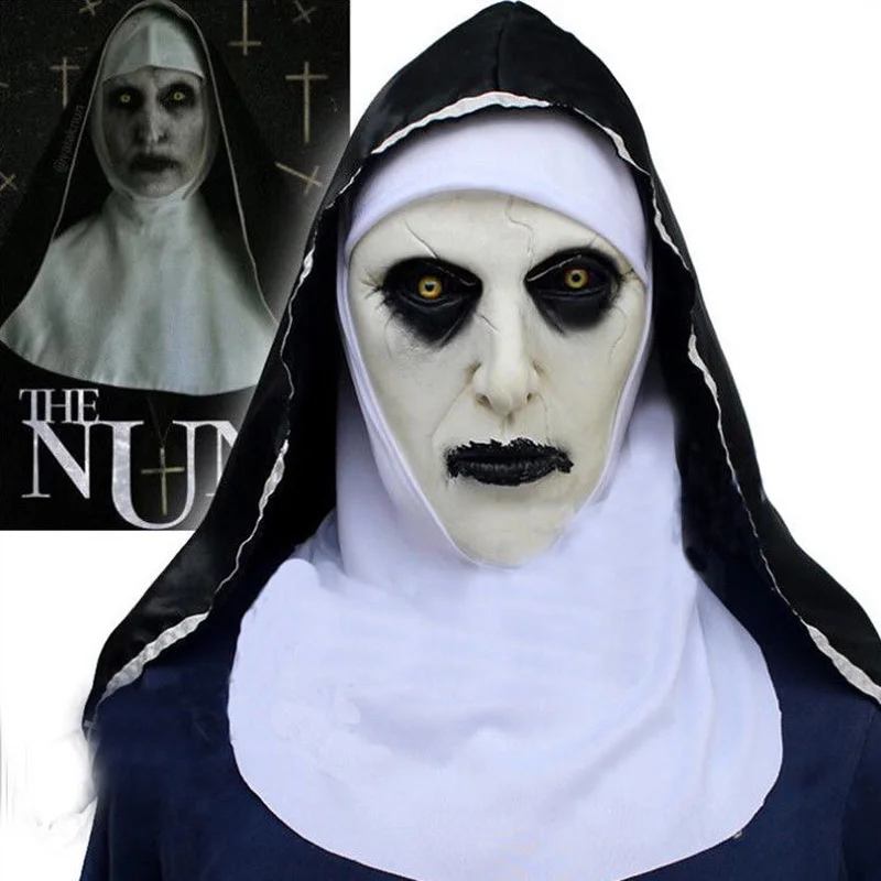 

The Nun Cosplay Mask Costume Prop Helmet Valak Halloween Scary Horror Toys