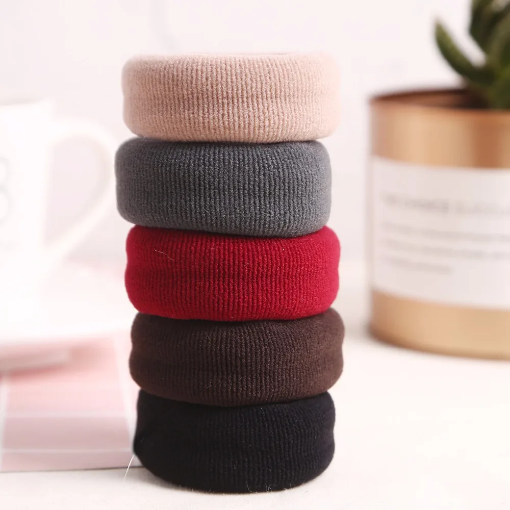 

10PCS/LOT Girl Width Elastic Hair Bands Women Rubber Band Adult High-quality Headdress Seamless Ponytail Holders Headwear