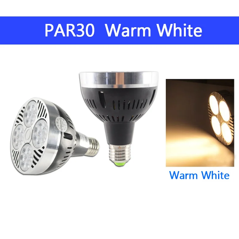 warm white GreenEye PAR30 35 Вт Светодиодный светильник, светодиодный прожектор переменного тока 220 в 240 В RGB Светодиодный прожектор для домашнего освещения SMD 2835, супер яркий светильник E27 - Испускаемый цвет: warm white