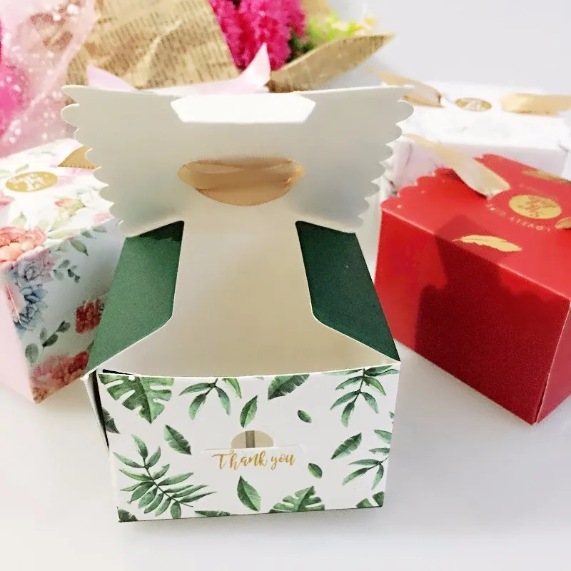 

New Angel Christmas Candy Box Wedding Favors Decoration and Paper Gifts Boxes Baby Shower Birthday Gift Bag Event Party Supplies