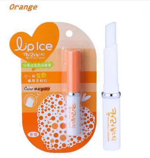 Orange Горячая 6 цветов фруктовый бальзам для губ длительная увлажняющая Волшебная губная помада Уход за губами изменение цвета губная помада инструмент - Цвет: Orange