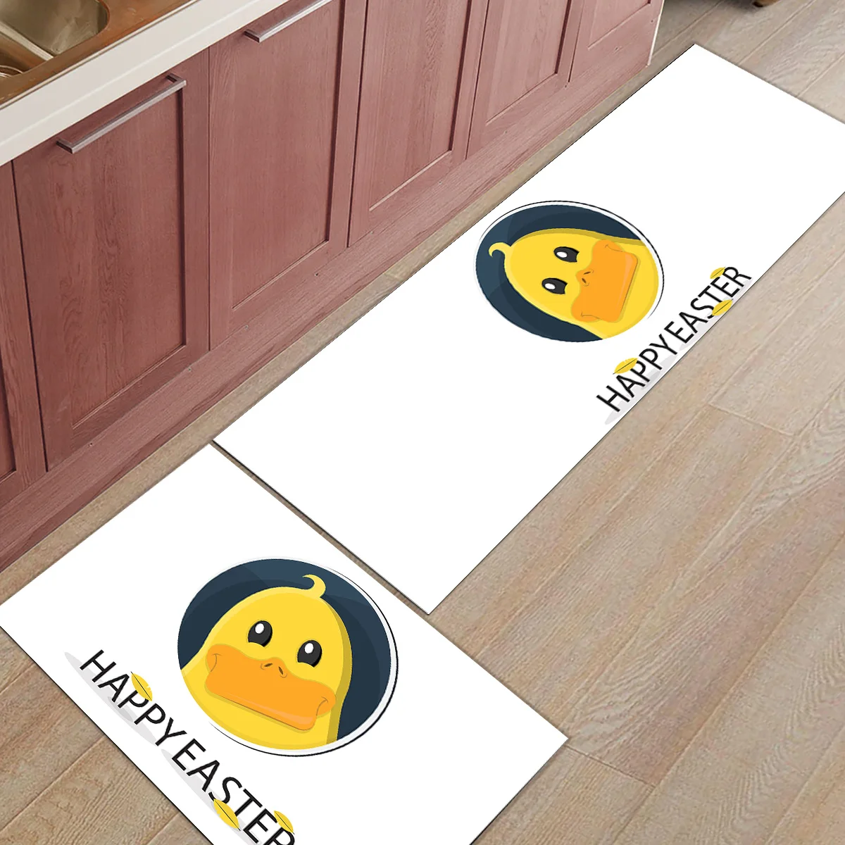 2 шт./компл. Счастливой Пасхи милые кролики коврик вход передняя дверь ковры