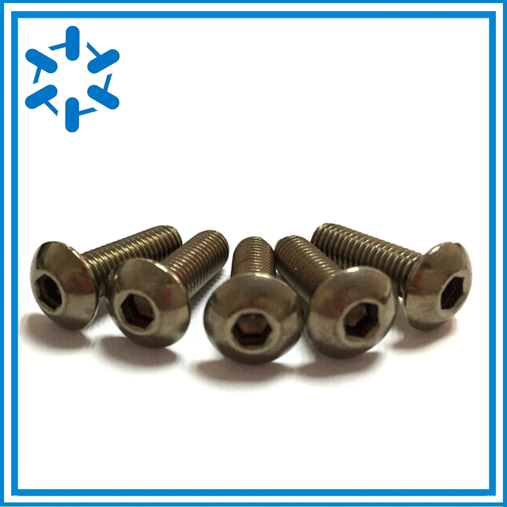 50pcs/lot Pure Titanium button head socket screw Ti GR2 ISO7380 M2*3/4/5/6/8/10/12/14/16 | Обустройство дома