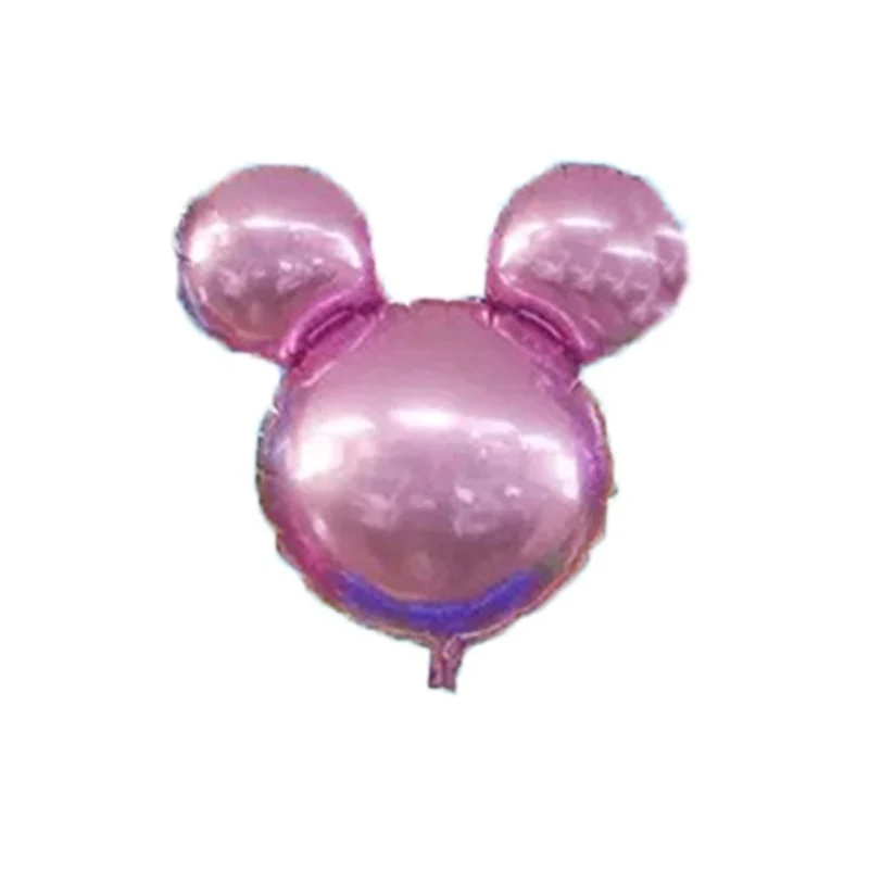 Pink 10 шт. 18 дюймов Микки Маус голова фольги Воздушные шары День рождения украшения Дети гелиевые шары детский день Беби Шауэр Детский игрушки - Цвет: Pink